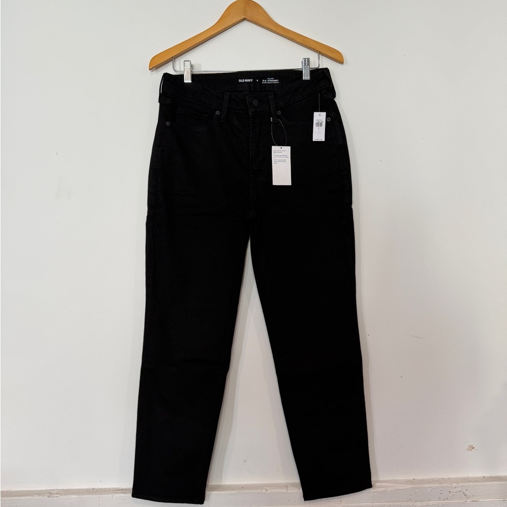 Old Navy High Rise Straight Classic Black Jeans